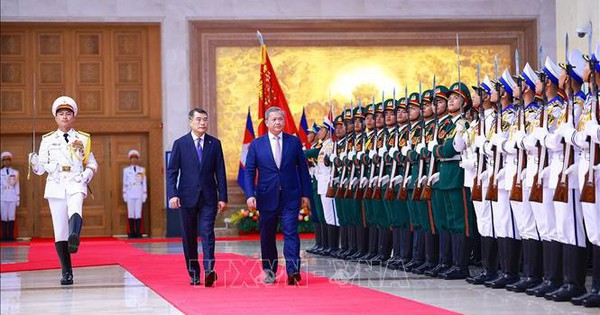Thủ tướng Lê Minh Hưng chủ trì lễ đón chính thức Thủ tướng C
