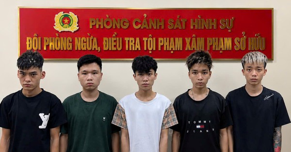 Bắt giữ 5 thanh thiếu niên cướp xe, điện thoại của người đi 