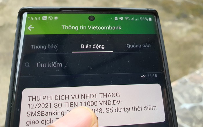 cách huỷ sms banking của vcb qua app